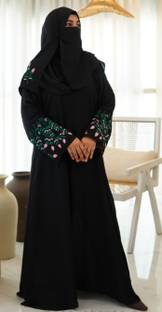 DCSTORE1 Polyester Self Design Burqa With Hijab