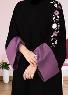Fabrefem Cotton Blend Solid Abaya