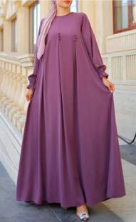 Shama Collection Cotton Blend Solid Burqa