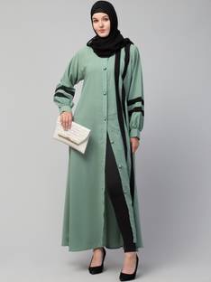 Ayeza Naqab Collection Crepe Solid Abaya With Hijab