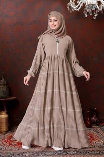 AMBAJI FASHION Polyester Solid Burqa With Hijab