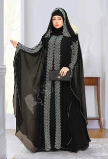 arabiandesigner Burkha For Ladies Butterfly Dubai Style Trending Abaya Design Nida With Hijab. अबया हिज़ाब के साथ