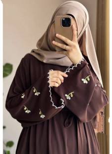 DC Cotton Blend Solid Burqa With Hijab