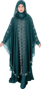 DCSTORE1 Polyester Self Design, Solid Naqab With Hijab