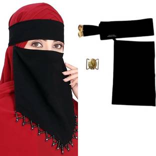 ABEEHAS Chiffon Solid Naqab