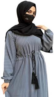 Firdaus Cotton Blend Self Design Burqa With Hijab