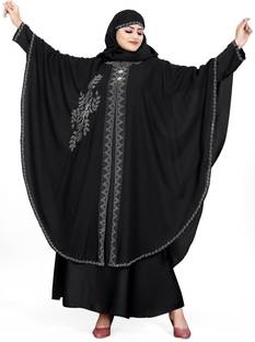 Bhumi fab Nida Matte Solid Burqa With Hijab