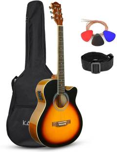 KADENCE Frontier Series, Acoustic Guitar With EQ Die Cast Keys Combo + Online Classes) Acoustic Guitar Rosewood Ash