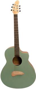 KADENCE New Age Cyan Green Acoustic Guitar for all ages(with Online Classes) Acoustic Guitar Solid Wood Rosewood Right Hand Orientation