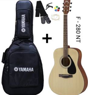 YAMAHA F - 280 NATURAL WITH COVER , BELT , STRING SET , CAPO , PICK Acoustic Guitar Rosewood Rosewood Right Hand Orientation