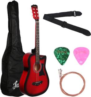Juarez JRZ38C/RDS Acoustic Guitar Red Sunburst 
38 Inch Cutaway with Pick Guard Acoustic Guitar Linden Wood Ebony