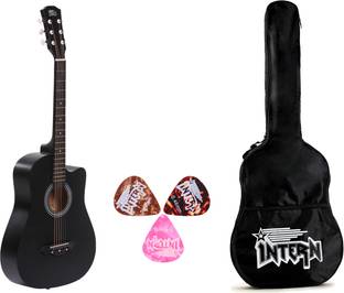 intern INT-38C-LGP-BK Acoustic Guitar Linden Wood Rosewood Right Hand Orientation