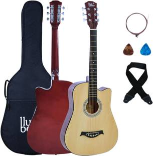 BLUEBERRY 38C Classic Brown, 38 Inch Acoustic Guitar Linden Wood Plastic Right Hand Orientation