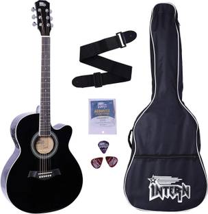 intern Rosewood Guitar Frontier Series, Electric Acoustic Black Guitar With EQ Acoustic Guitar Rosewood Rosewood Right Hand Orientation