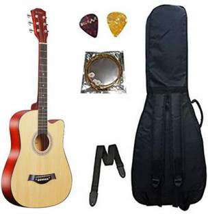 Belear F-800NT 38Inch Natural Matt Dual Action Truss Rod with Bag, Pick, String & Strap Acoustic Guitar Spruce Plastic Right Hand Orientation