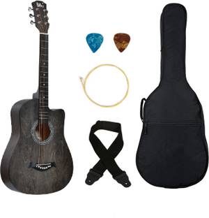 BLUEBERRY B-38C Retro Black, 38 Inch Acoustic Guitar Linden Wood Synthetic Wood Right Hand Orientation