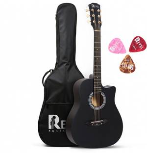 REVEL RVL-38C-LGP-BK Acoustic Guitar Linden Wood Ebony Right Hand Orientation