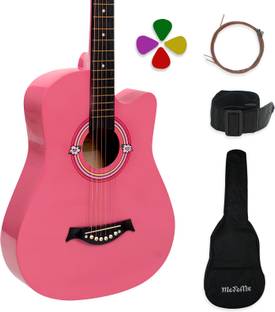 Medellin Acoustic Guitar Neon Pink Learning Guitar Combo Acoustic Guitar Linden Wood Rosewood