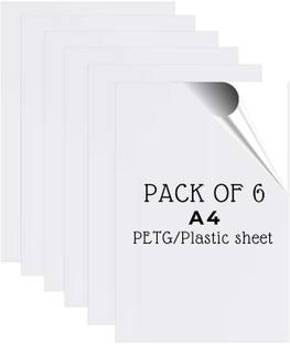 Lonaar PETG Transparent Sheet With Double Sided Protective Film Pack Of 6 (A4 Size) 21 cm Acrylic Sheet