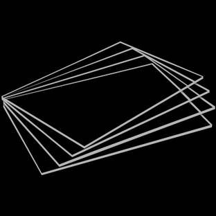 JUKR Pack of 4 Plexiglass Glass Art Painting, Home Decor Photo Frames, DIY Crafts 4 x 6 inch Acrylic Sheet