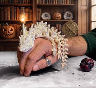 heer creation 3D Printed Articulated Dragon Fidget Toy - Flexible Posable Desk Decor