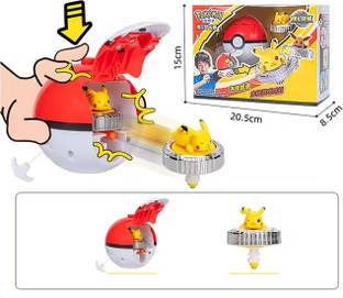 SALPITOYS POKEBall spinning Pikachu Charmander Squirtle Mew Eevee Action Figure Pokemon