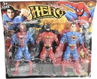 shreekanak Super Hero Action Figure 3 set With Led Light
