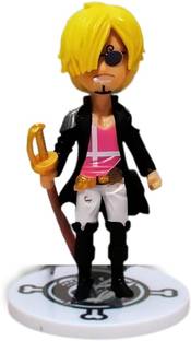 Birthday Popper Sanji Action Anime Theme Collectible Figurine for Study Desk, Dashboard