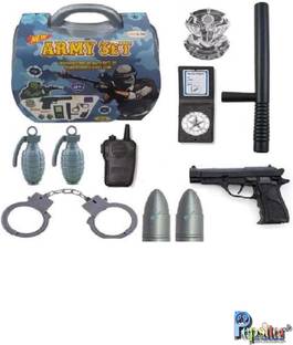 Pepstter pubg kit a Police Role Play Toy Suitcase Set with 11 Piece Special Force