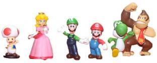 Delite New SUPER MARIO Bros. Mini 6 Toy Figures Cartoon Game Series Models Kids