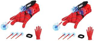 Pluspicks Pack of 2 Spider Man Web Shooting Toys Hero Launcher Wrist Toy Set for Kids