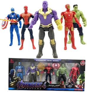 HappyBive Avengers Toys For Kids|Set of 5 Twist & Move Super Hero Action Figure Play Set14