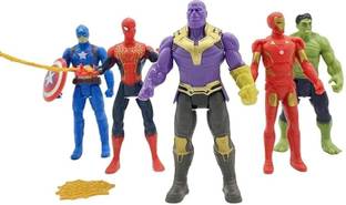 Aganta Avengers Toy Set of 5 Marvel Super Hero Characters Action Figure Play Set