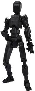 CERO Dummy 13 Action Figure Robot Build It Yourself 3D Printed model Black