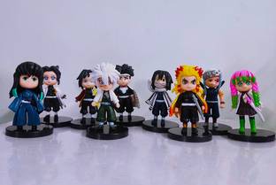 Thrifx New Demon Slayer Action Figures Set of 10 Rengoku Zenitsu Nezuko Toys