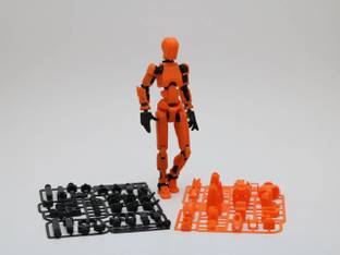 Bhootia Dummy 13 Action Figure Robot |Build Yourself Toy|3D Printed (5.25inches) Orange