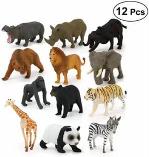 CJ CHILDREN 12 pc Wild Animal Early Learning Animal Toy Realistic Animal Figures Toys