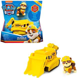 PAW PATROL Rubble'S Diggin' Bulldozer With Collectible Figure For Kids Aged 3 And Up