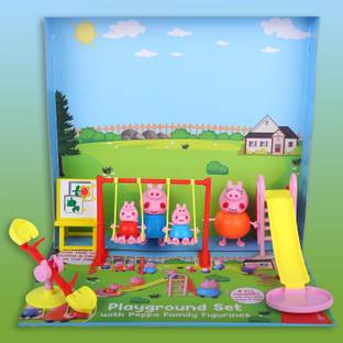 नियमत Pig Family Playground Fun Playtime Set 4 Pcs Figurines