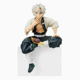 RVM Toys Demon Slayer Sanemi Shinazugawai Action Figure Sitting 16 cm Car Dashboard Toy