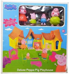 RIGHT SEARCH Peppa Pig Family Set with House Accessories