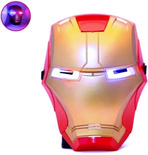 Littlin Iron Man Face Mask Action Figure Toy with Light Effect for Party