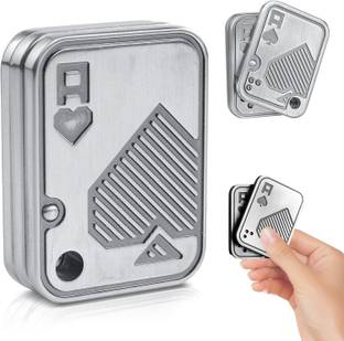 WROPZO Magnetic Poker Push Card Fidget Slider EDC Metal Anxiety Stress Relief Toy