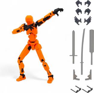 qwik3D Dummy 13 Action Figure Robot | Fully Articulated | 3D Printed (5.5inches)