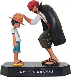 RVM Toys Anime One Piece Luffy and Shanks Action Figure 18 cm Office Desk Cake Topper Toy