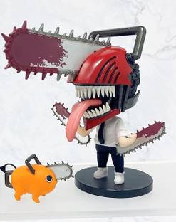 funfob Chainsaw Man Action Figure Denji with Pochita Height-10CM (Denji Pochita Action)