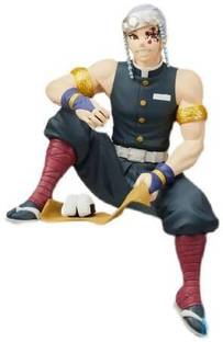 RVM Toys Demon Slayer Tengen Uzui Action Figure Sitting 16 cm Car Dashboard Study Toy