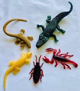 Tik C Rubber crocodile lizard scorpion gang set
