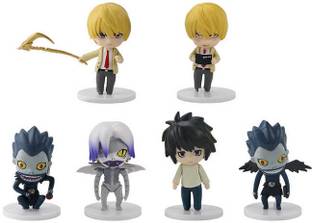 RVM Toys Anime Death Note Action Figure Set of 6 10CM Toy for Car Dashboard, Cake Topper