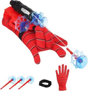 romj spiderman Web Shooter Gloves Cross Bow Web Launcher Gadget for kids
